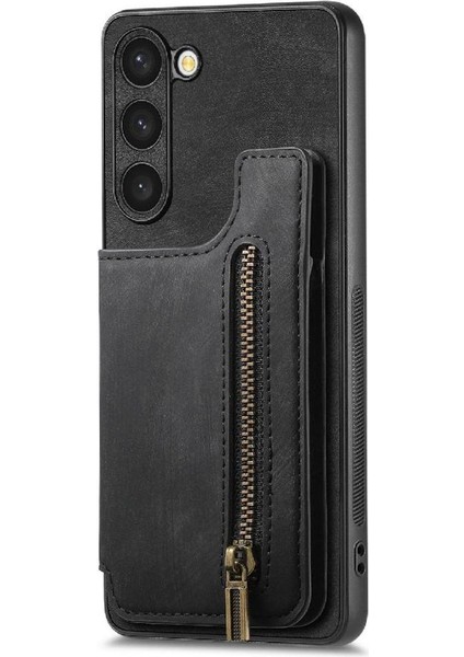 Samsung Galaxy S23 Vintage Fermuar Cüzdan Için Kılıf Katlanabilir Arka Kapak (Yurt Dışından) modelleri