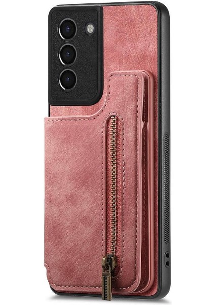 Samsung Galaxy S21 Vintage Fermuar Cüzdan Standı Fonksiyonu Için Kılıf Katlanabilir (Yurt Dışından) fırsatları
