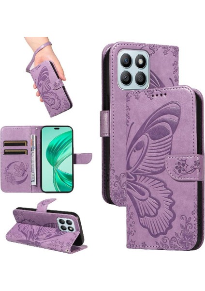 Kredi Kartı Yuvası El ile Onur X8B Yüksek Kaliteli Deri Için Flip Case (Yurt Dışından)