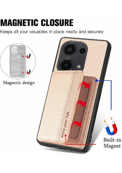 Xiaomi Redmi Için Not 13 Pro 4g Manyetik Kart Tutucu Standı Fonksiyonu (Yurt Dışından)