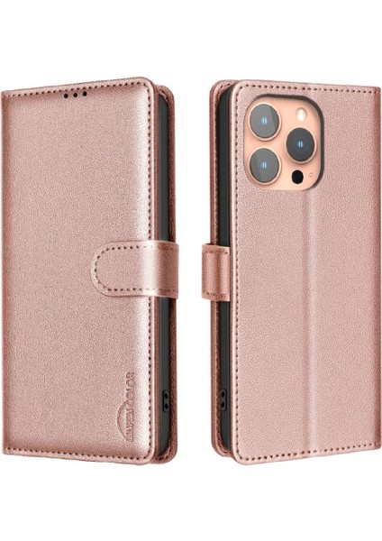 IPhone 14 Pro Cüzdan Rfıd Engelleme Manyetik Kart Tutucu Pu Için Flip Case (Yurt Dışından)