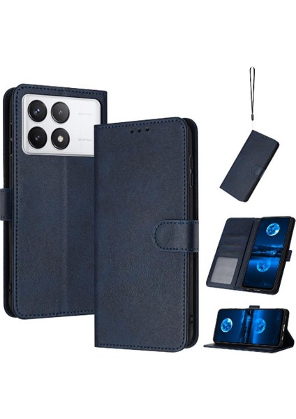 Kart Yuvası Kickstand Pu Deri ile Xiaomi Poco X6 Pro Için Flip Case (Yurt Dışından)