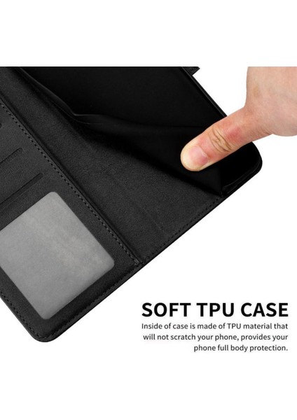 Kart Yuvası ile Xiaomi Redmi A2 Artı Kickstand Için Flip Case Pu Deri (Yurt Dışından)