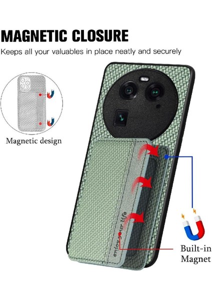 Oppo Bulmak Için Kılıf X6 Manyetik Kart Tutucu Komple Kamera Güvenlik Rfıd (Yurt Dışından)