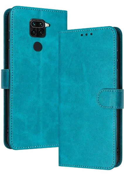 Xiaomi Redmi Not 9 Için Flip Case 4g Kart Yuvası ile Saf Renk Pu Deri (Yurt Dışından)