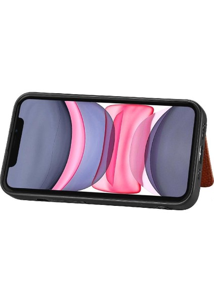 IPhone 11 Için Kılıf Komple Kamera Güvenlik Manyetik Kart Tutucu Rfıd Standı (Yurt Dışından) modelleri