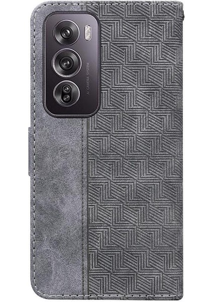 Oppo Oppo 12 Pro 5g Için Flip Case Premium Pu Deri Geometrik Kabartmalı (Yurt Dışından) indirimleri