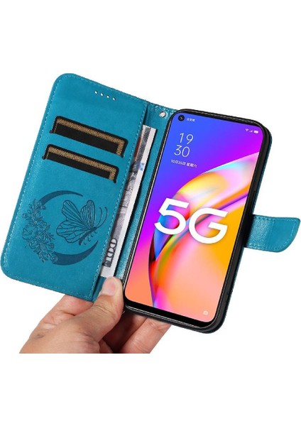 Oppo Için Flip Case A93 5G/A74 5G/A54 5g Ayrılabilir El Kayışı Kabartmalı (Yurt Dışından) modelleri