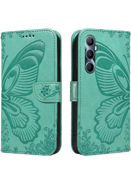 Kredi Kartı Yuvası Yüksek Kaliteli Deri ile Realme C65 4g Için Flip Case (Yurt Dışından)