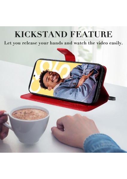 Kart Yuvası Standı Manyetik ile Realme C55 4g Flip Kickstand Için Flip Case (Yurt Dışından)