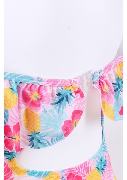 Renkli Pineapple Flower Kız Çocuk Mayo modelleri