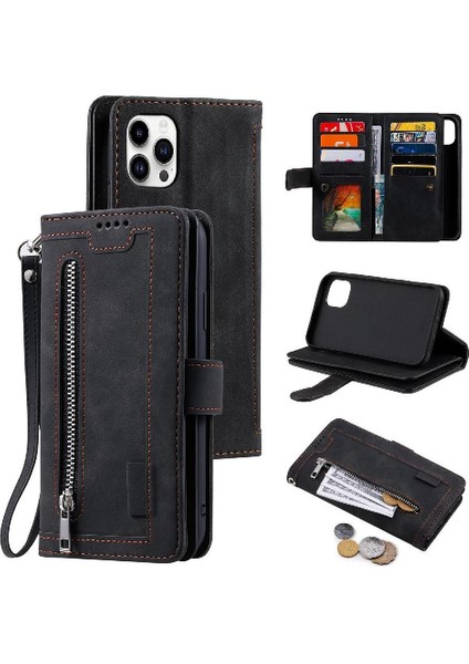 Xiaomi Redmi Için Flip Case 13 4g 9 Kart Yuvaları Kordon Kickstand Cüzdan Pu (Yurt Dışından)
