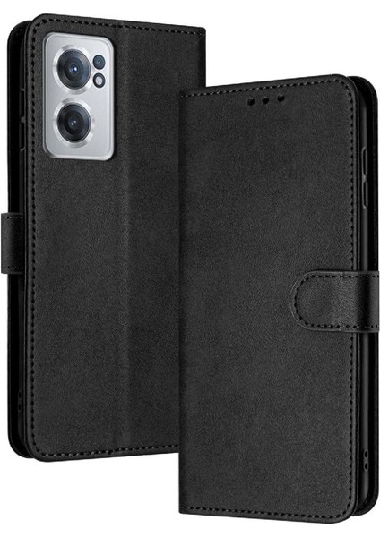 Kart Yuvası Saf Renk ile Toka ile Oneplus Nord Ce2 5g Için Flip Case (Yurt Dışından)