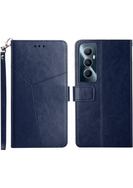 Realme C65 4g Flip Kapak Kitap Katlanır Kickstand Için Flip Case-Dayanıklı Tpu (Yurt Dışından)