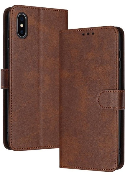 Saf Kart Yuvası ile IPhone X/xs Kickstand Pu Deri Için Flip Case (Yurt Dışından)