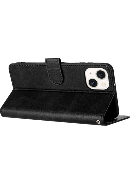 Toka Saf Renk Pu Deri Kickstand ile IPhone 15 Artı Flip Case (Yurt Dışından)