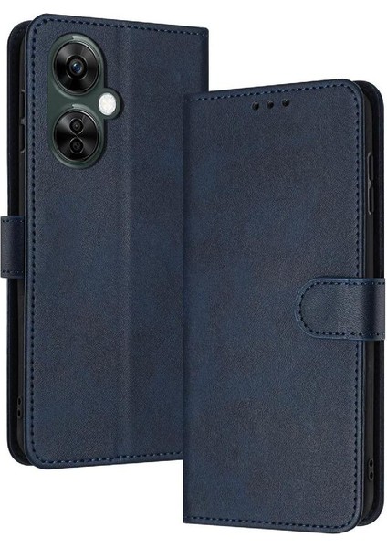 Oneplus Nord Ce3 Lite Saf Renk Kickstand Pu Deri Için Flip Case (Yurt Dışından)