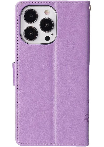 IPhone 15 Için Filp Durumda Pro Manyetik Kapatma Kart Tutucu Pu Deri Bilek (Yurt Dışından)
