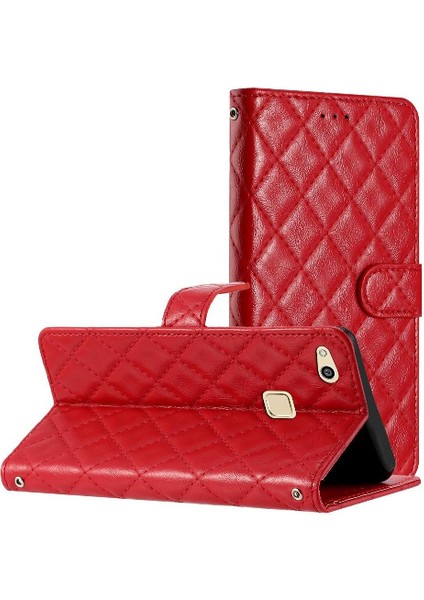 Huawei P10 Lite Için Flip Case Pu Deri Cüzdan Manyetik Folio Kart Yuvaları (Yurt Dışından)