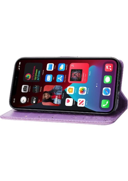 IPhone 15 Için Filp Durumda Pro Manyetik Kapatma Kart Tutucu Pu Deri Bilek (Yurt Dışından)