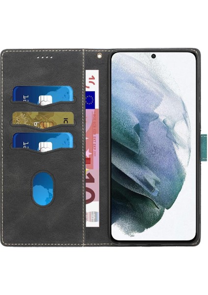 Samsung Galaxy S21 Kickstand Kart Yuvası Bilek Kayışı Çizik Için Cüzdan Kılıf (Yurt Dışından) fırsatları