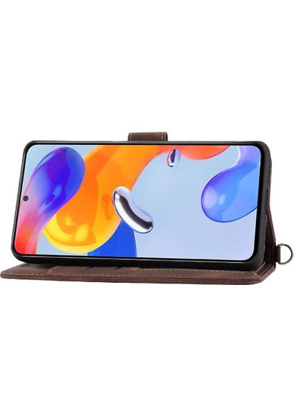 Xiaomi Redmi Not 11S Bileklik Darbeye Çoklu Kredi Için Flip Case (Yurt Dışından)