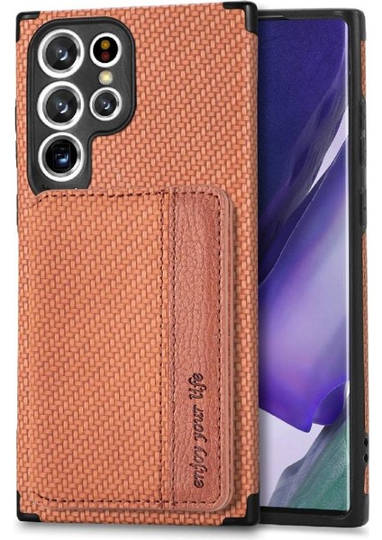 Samsung Galaxy S22 Ultra Manyetik Kart Tutucu Komple Kamera Için Kılıf (Yurt Dışından)