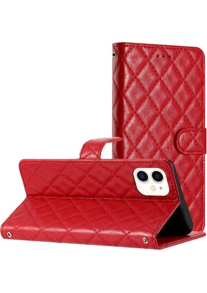 IPhone 12 Için Flip Case Manyetik Folio Kickstand Tpu Darbeye Pu Deri (Yurt Dışından)