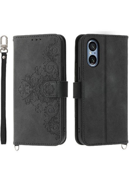 Sony Xperia 5 V Çoklu Kredi Kartı Yuvaları Için Flip Case Darbeye (Yurt Dışından)