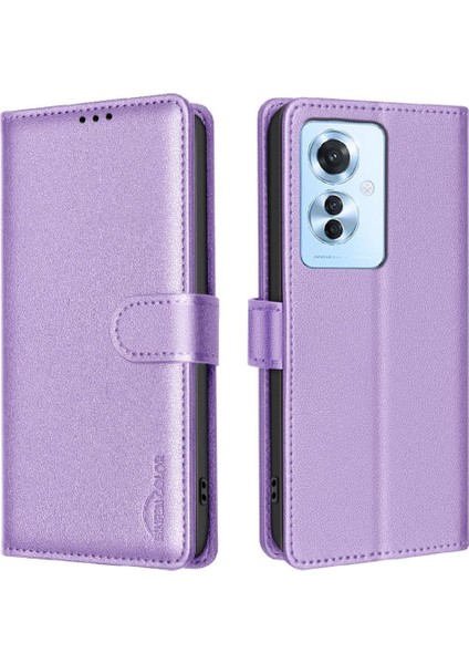 Oppo Oppo 11F 5g Rfıd Engelleme Kart Tutucu Kickstand Pu Için Flip Case (Yurt Dışından)