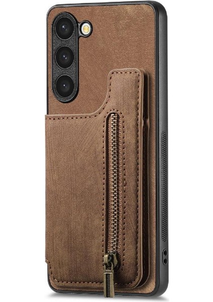 Samsung Galaxy S23 Vintage Fermuar Cüzdan Için Kılıf Katlanabilir Arka Kapak (Yurt Dışından) fırsatları