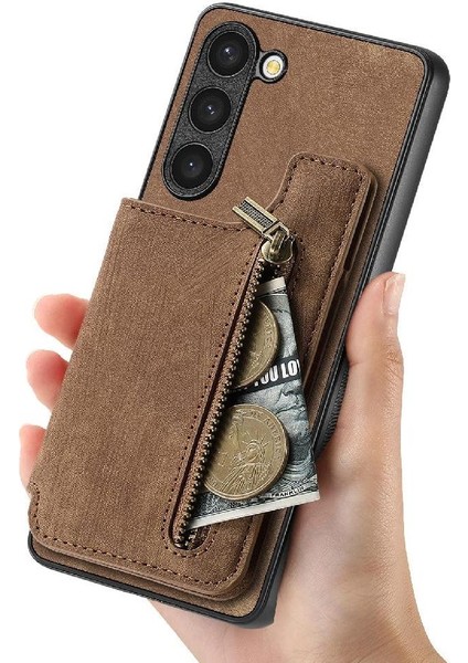 Samsung Galaxy S23 Vintage Fermuar Cüzdan Için Kılıf Katlanabilir Arka Kapak (Yurt Dışından) indirimleri