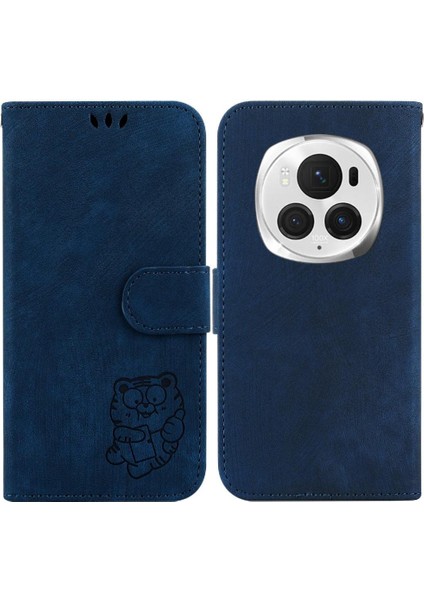 Onur Magic6 Pro Için Kılıf Tutucu Kapak Flip Folio Kabartmalı Sevimli Kaplan (Yurt Dışından)