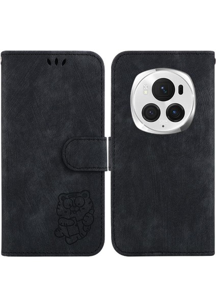 Onur Magic6 Pro Için Kılıf Tutucu Kapak Flip Folio Kabartmalı Sevimli Kaplan (Yurt Dışından)