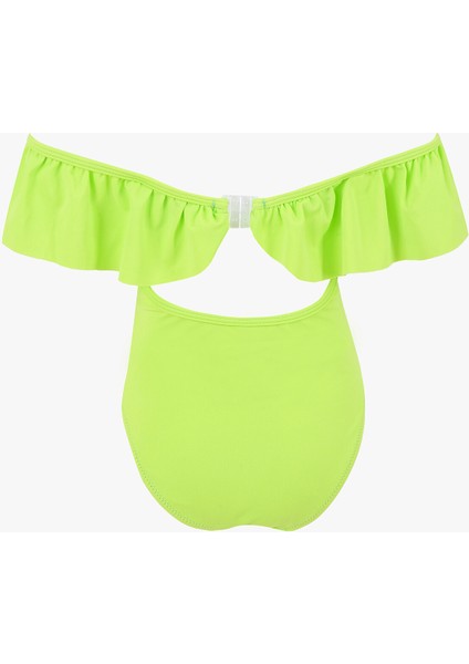 Yeşil Önü Volanlı Kız Çocuk Mayo fiyatları