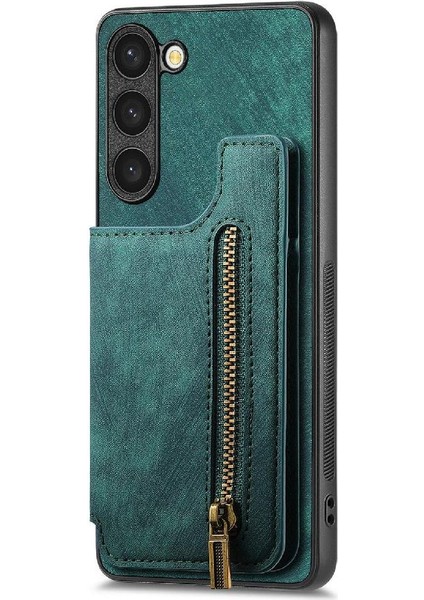 Samsung Galaxy S23 Artı Standı Fonksiyonu Katlanabilir Arka Kapak Fermuar (Yurt Dışından)