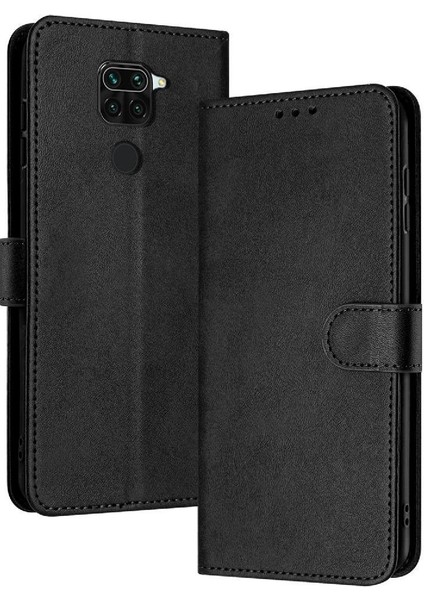 Xiaomi Redmi Not 9 Için Flip Case 4g Kart Yuvası ile Saf Renk Pu Deri (Yurt Dışından)