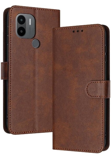 Kart Yuvası ile Xiaomi Redmi A2 Artı Kickstand Için Flip Case Pu Deri (Yurt Dışından)