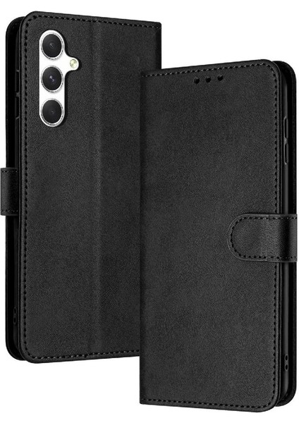 Kart Yuvası Saf Renk ile Samsung Galaxy A25 5g Pu Deri Için Flip Case (Yurt Dışından)