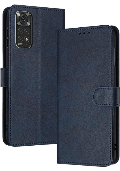 Toka Pu Deri Saf Renk ile Xiaomi Redmi Not 11S Için Flip Case (Yurt Dışından)