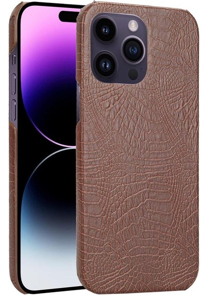 Şık Klasik Kılıf IPhone 14 Pro Max Klasik Timsah Moda Kapak (Yurt Dışından)