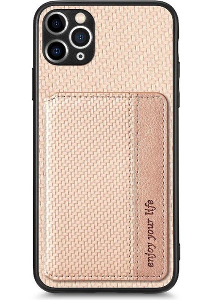IPhone 11 Için Kılıf Pro Max Manyetik Kart Tutucu Standı Fonksiyonu Rfıd Kamera (Yurt Dışından)