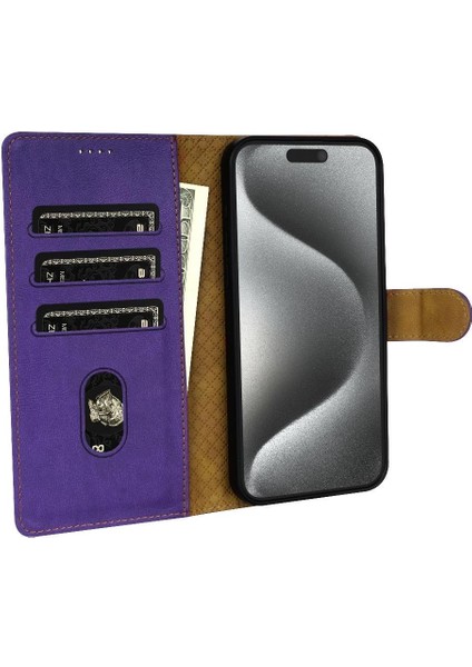 IPhone 14 Için Flip Case Pro Max Çift Katmanlı Koruma Yan Cep Kartı (Yurt Dışından)