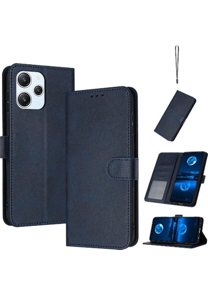 Xiaomi Redmi Için Flip Case 12 4g/5g Toka Pu Deri ile Saf Renk (Yurt Dışından)
