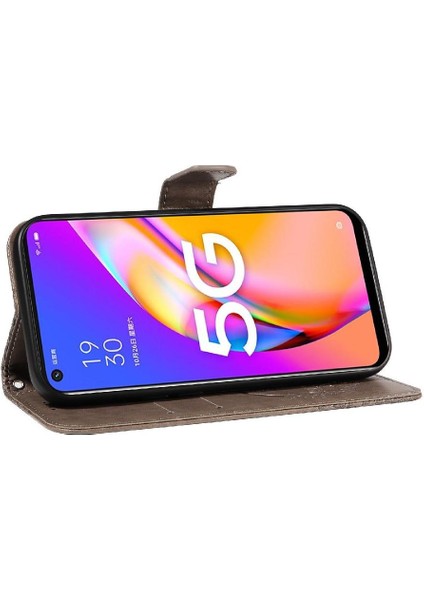 Oppo Için Flip Case A93 5G/A74 5G/A54 5g Ayrılabilir El Kayışı Kabartmalı (Yurt Dışından)