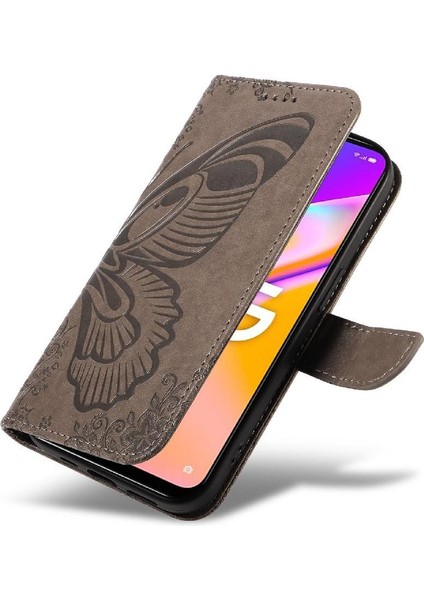 Oppo Için Flip Case A93 5G/A74 5G/A54 5g Ayrılabilir El Kayışı Kabartmalı (Yurt Dışından)