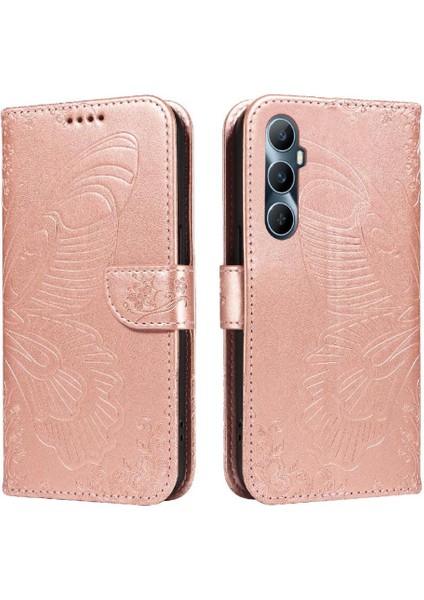 Kredi Kartı Yuvası Yüksek Kaliteli Deri ile Realme C65 4g Için Flip Case (Yurt Dışından)
