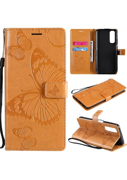 Kart Yuvası Standı ile Realme 7 Için Flip Case Pu Deri Flip Kickstand (Yurt Dışından)