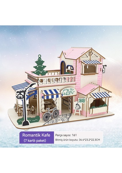 Buz ve Kar Sarayı Ahşap 3D Puzzle Modeli Çocuk Montajlı Eğitici ve Zeka Oyuncakları (Yurt Dışından)