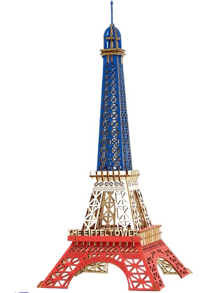 Paris Eyfel Kulesi Ahşap 3D Puzzle Modeli Çocuk Montajlı Eğitici ve Zeka Oyuncakları (Yurt Dışından)